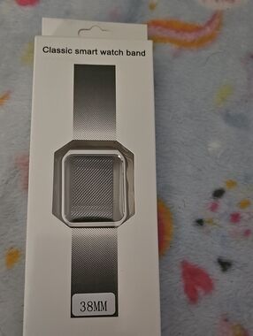 38mm Silver Classic Smart Watch Band - Milanese Mesh